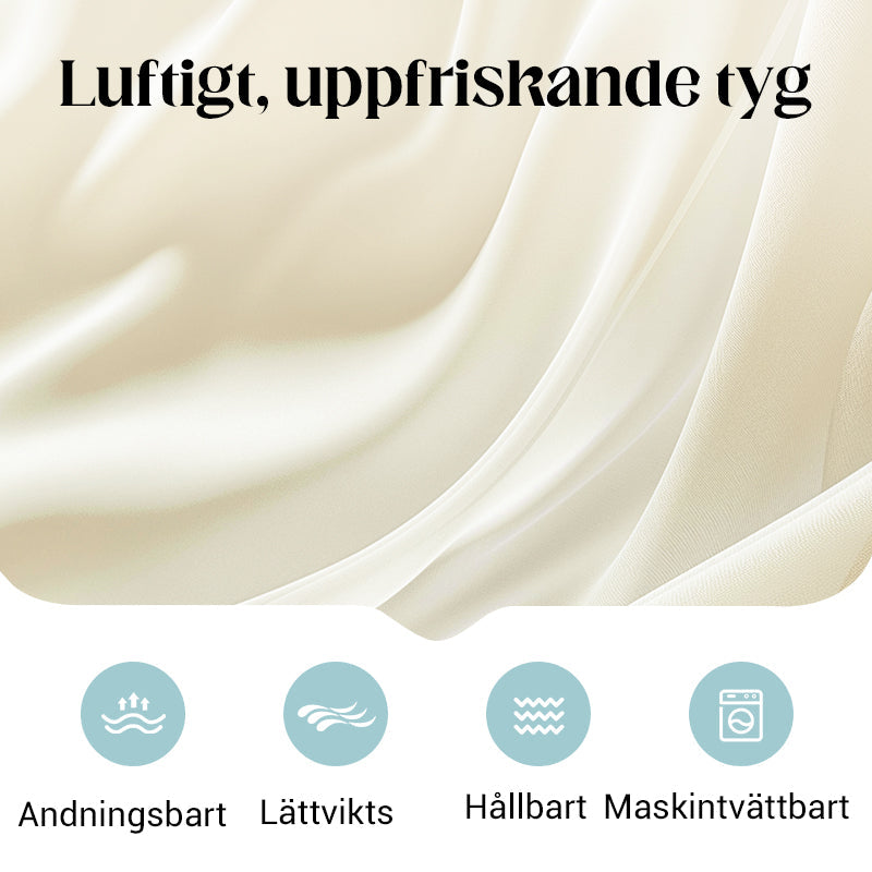 Helknäppt långskjorta och byxor med dragsko