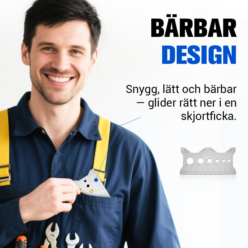 Dubbelsidigt bultmätkort (rostfritt stål)💥