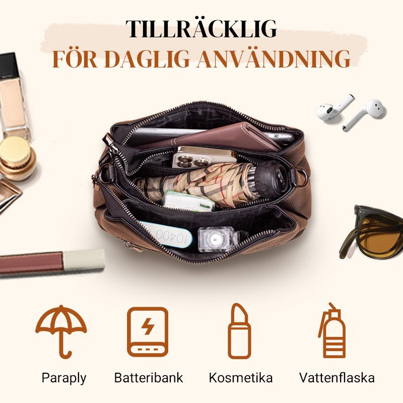 Trendig crossbody- och axelväska i PU-läder för kvinnor