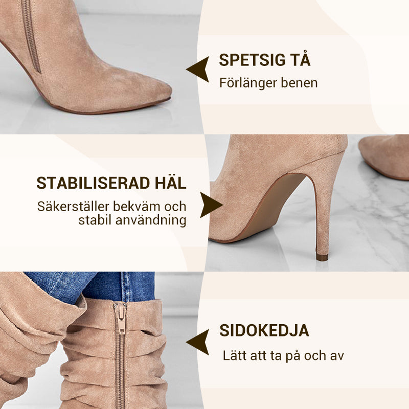 💖Limiterad försäljning 50% rabatt💖Stövlar med Hög Klack och Spetsig Tå