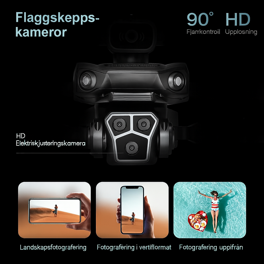 4K HD Drönare – Hopfällbar & Lätt