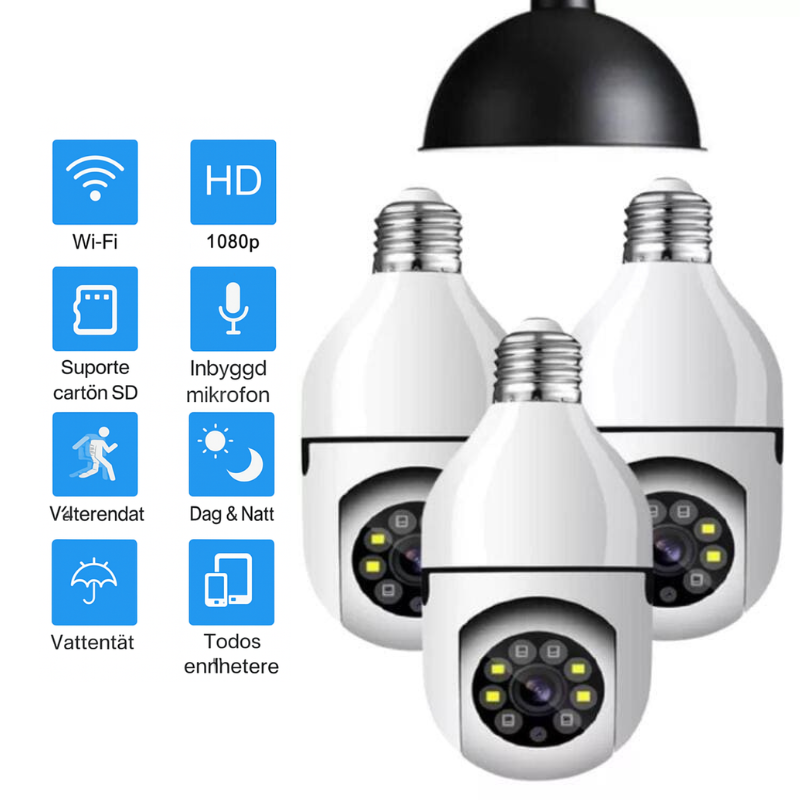 Full HD 360° Smart Säkerhetskamera med Wi-Fi