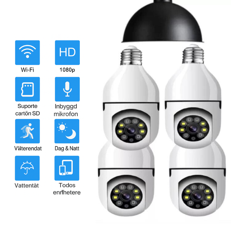 Full HD 360° Smart Säkerhetskamera med Wi-Fi