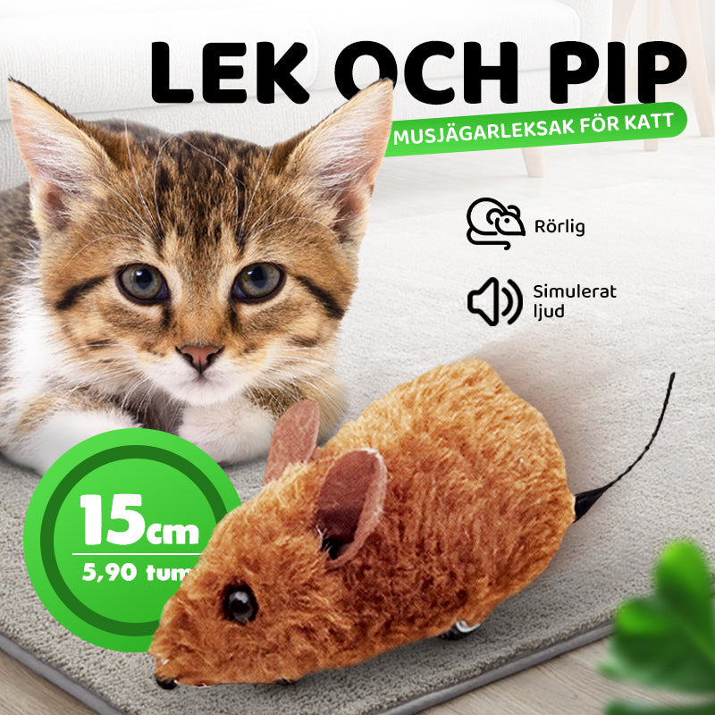 Interaktiva automatiska musleksaker med pipande ljud