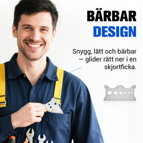 Dubbelsidigt bultmätkort (rostfritt stål)💥