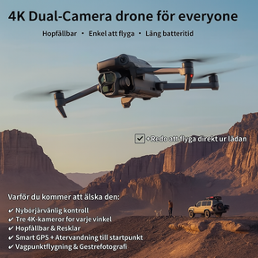 4K HD Drönare – Hopfällbar & Lätt