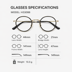 Ultralight Multifocal Photochromic Progressive Reading Glasses with Blue Light Filter