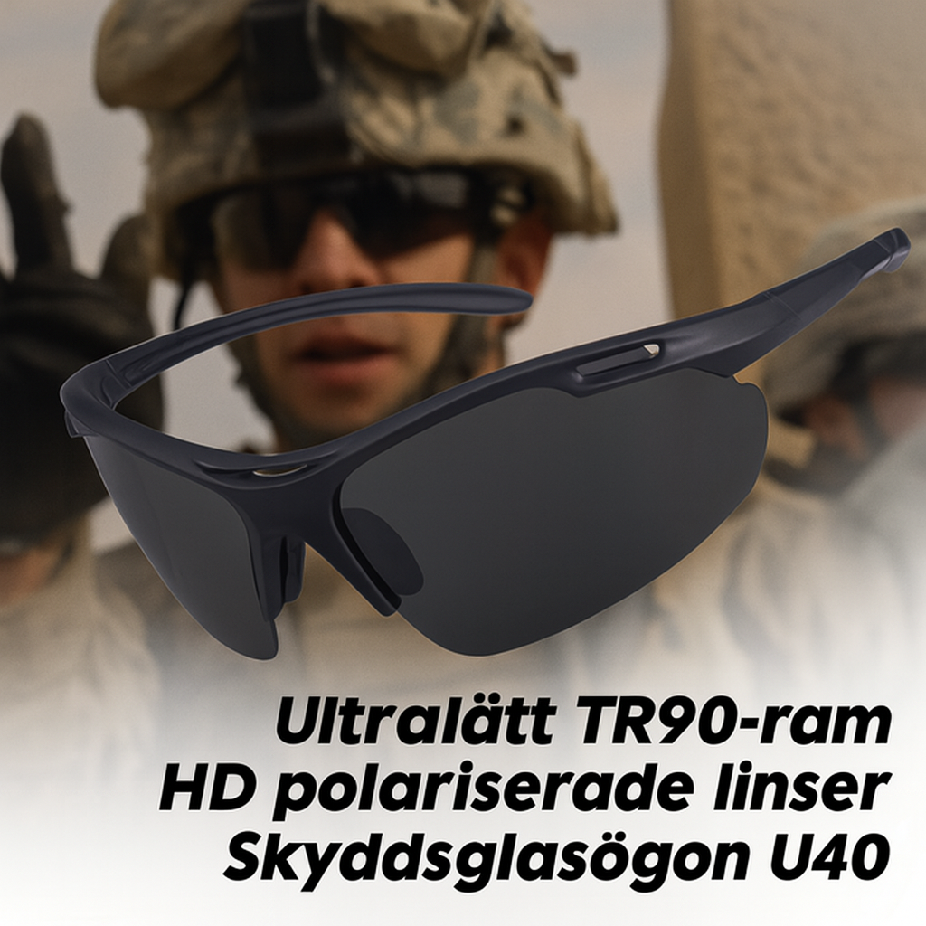 Taktiska Skyddsglasögon med TR90-ram och HD Polariserade Linser