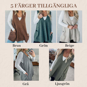 🌟Kvinnors V-ringad Tröja Västen